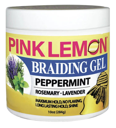 Pink Lemon Braiding Gel Peppermint – Maximum Hold 10 oz
